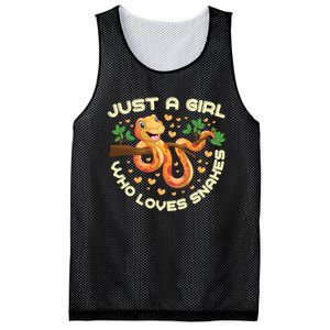 Just A Girl Who Loves Snakes Funny Snake Lover Funny Gift Meaningful Gift Mesh Reversible Basketball Jersey Tank