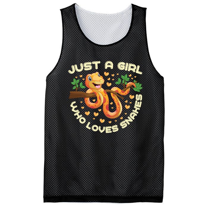 Just A Girl Who Loves Snakes Funny Snake Lover Funny Gift Meaningful Gift Mesh Reversible Basketball Jersey Tank