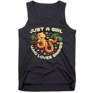 Just A Girl Who Loves Snakes Funny Snake Lover Funny Gift Meaningful Gift Tank Top