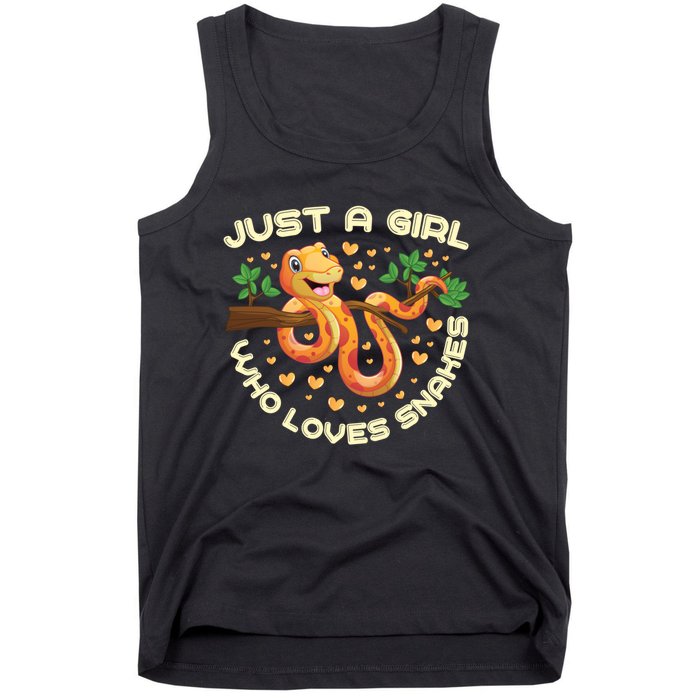 Just A Girl Who Loves Snakes Funny Snake Lover Funny Gift Meaningful Gift Tank Top