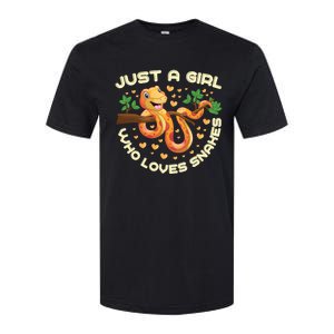 Just A Girl Who Loves Snakes Funny Snake Lover Funny Gift Meaningful Gift Softstyle CVC T-Shirt