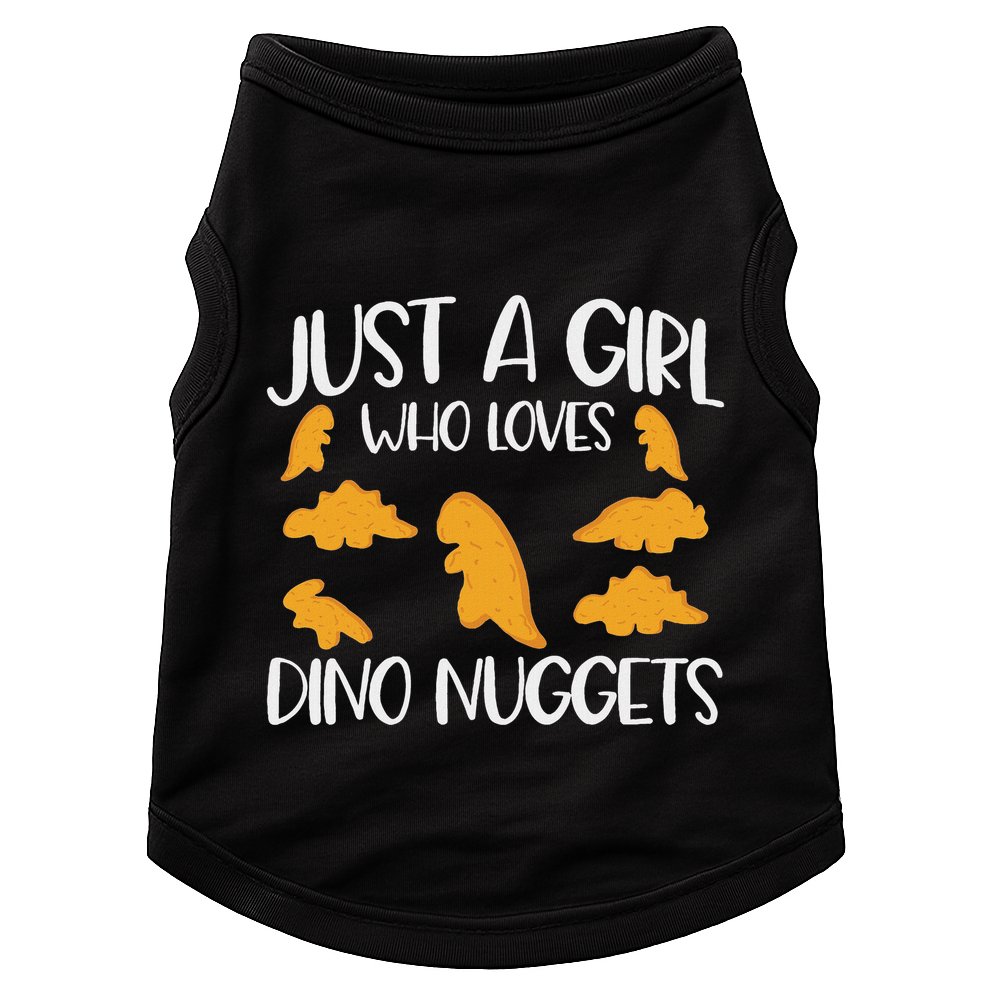 Just A Girl Who Loves Dino Nuggets Dinosaur Chicken Nuggets Doggie Tank