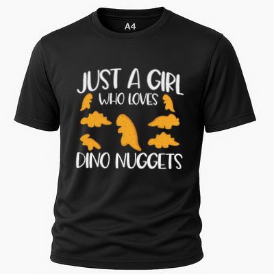 Just A Girl Who Loves Dino Nuggets Dinosaur Chicken Nuggets Performance Shirt