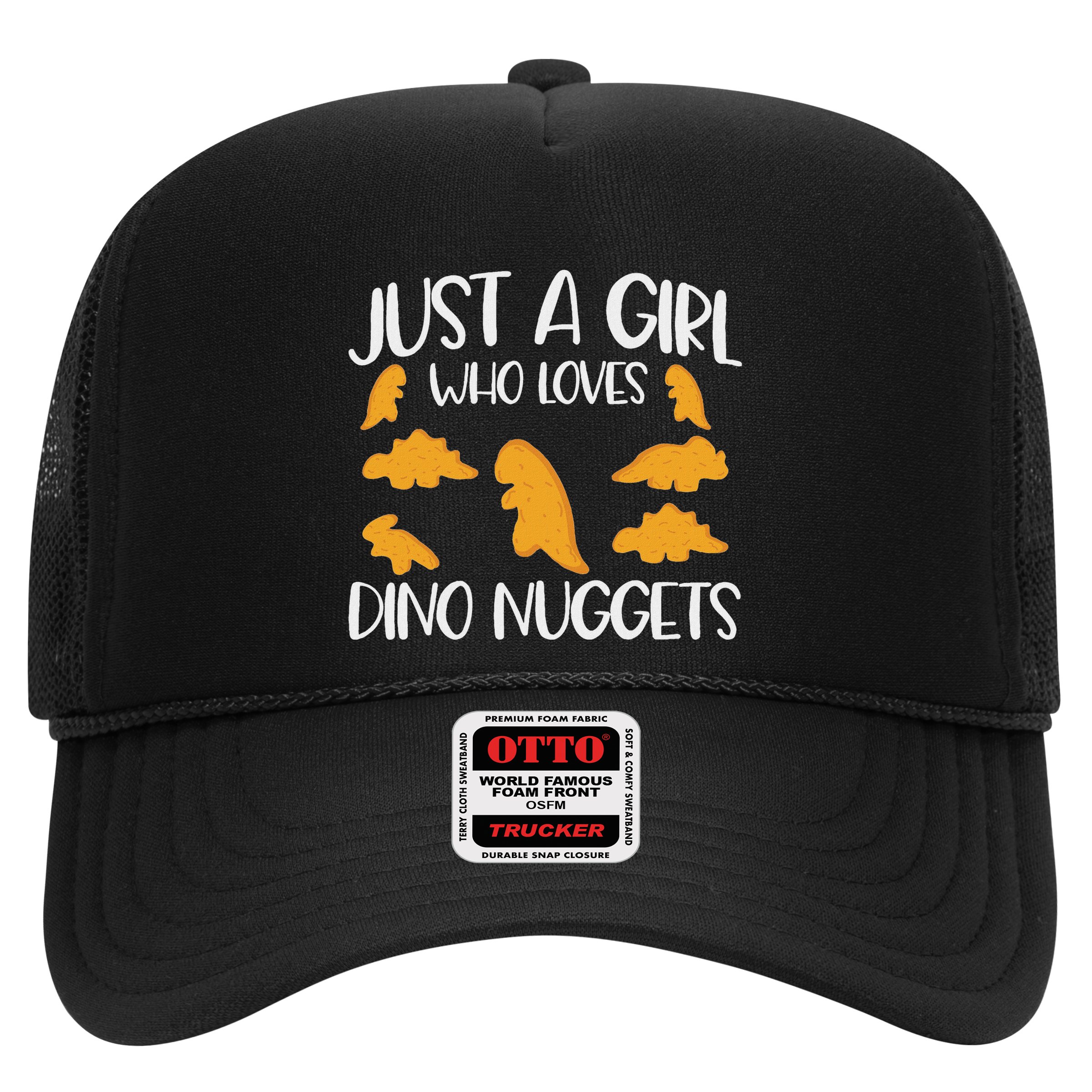 Just A Girl Who Loves Dino Nuggets Dinosaur Chicken Nuggets Hat