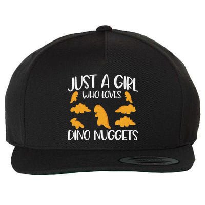 Just A Girl Who Loves Dino Nuggets Dinosaur Chicken Nuggets Wool Snapback Cap