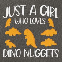 Just A Girl Who Loves Dino Nuggets Dinosaur Chicken Nuggets Cotton Canvas Backpack