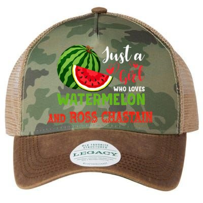 JUST A GIRL WHO LOVES WATERMELON AND ROSS CHASTAIN Premium Legacy Tie Dye Trucker Hat