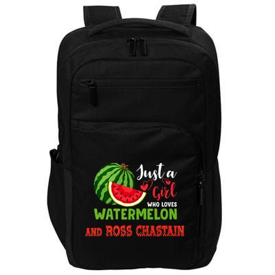 JUST A GIRL WHO LOVES WATERMELON AND ROSS CHASTAIN Premium Impact Tech Backpack