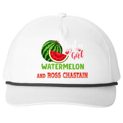 JUST A GIRL WHO LOVES WATERMELON AND ROSS CHASTAIN Premium Snapback Five-Panel Rope Hat