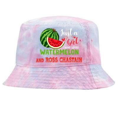 JUST A GIRL WHO LOVES WATERMELON AND ROSS CHASTAIN Premium Tie-Dyed Bucket Hat