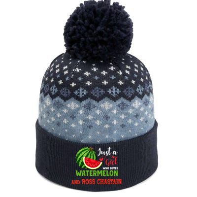 JUST A GIRL WHO LOVES WATERMELON AND ROSS CHASTAIN Premium The Baniff Cuffed Pom Beanie