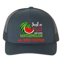 JUST A GIRL WHO LOVES WATERMELON AND ROSS CHASTAIN Premium Yupoong Adult 5-Panel Trucker Hat