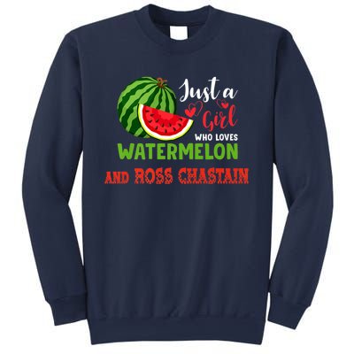 JUST A GIRL WHO LOVES WATERMELON AND ROSS CHASTAIN Premium Sweatshirt