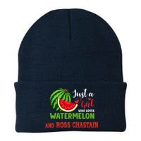 JUST A GIRL WHO LOVES WATERMELON AND ROSS CHASTAIN Premium Knit Cap Winter Beanie