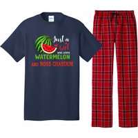 JUST A GIRL WHO LOVES WATERMELON AND ROSS CHASTAIN Premium Pajama Set