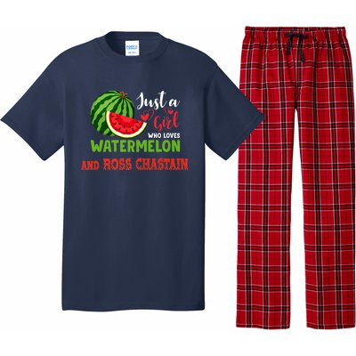 JUST A GIRL WHO LOVES WATERMELON AND ROSS CHASTAIN Premium Pajama Set