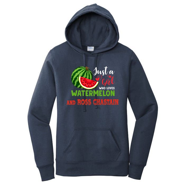 JUST A GIRL WHO LOVES WATERMELON AND ROSS CHASTAIN Premium Women's Pullover Hoodie