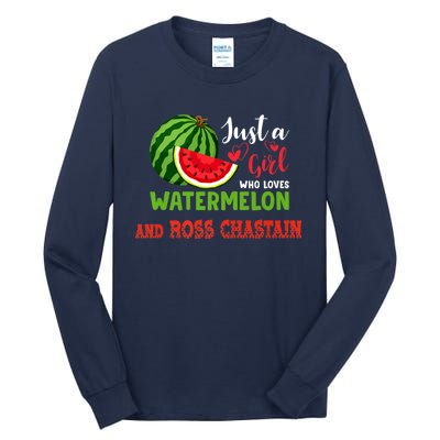 JUST A GIRL WHO LOVES WATERMELON AND ROSS CHASTAIN Premium Tall Long Sleeve T-Shirt