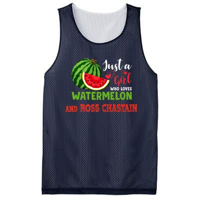 JUST A GIRL WHO LOVES WATERMELON AND ROSS CHASTAIN Premium Mesh Reversible Basketball Jersey Tank