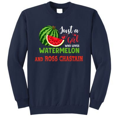 JUST A GIRL WHO LOVES WATERMELON AND ROSS CHASTAIN Premium Tall Sweatshirt