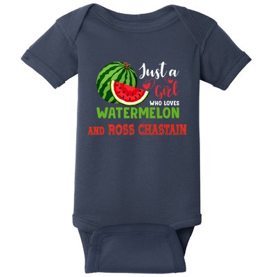 JUST A GIRL WHO LOVES WATERMELON AND ROSS CHASTAIN Premium Baby Bodysuit