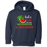 JUST A GIRL WHO LOVES WATERMELON AND ROSS CHASTAIN Premium Toddler Hoodie