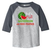 JUST A GIRL WHO LOVES WATERMELON AND ROSS CHASTAIN Premium Toddler Fine Jersey T-Shirt