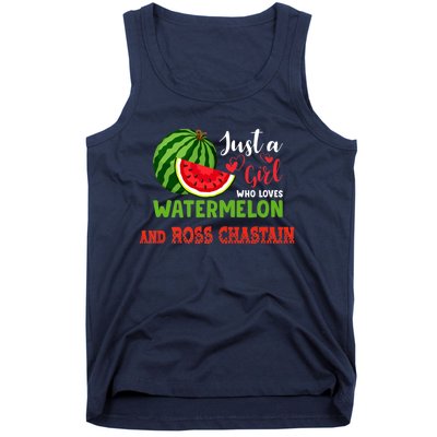 JUST A GIRL WHO LOVES WATERMELON AND ROSS CHASTAIN Premium Tank Top