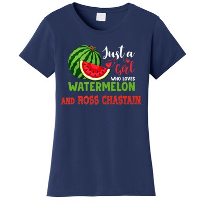 JUST A GIRL WHO LOVES WATERMELON AND ROSS CHASTAIN Premium Women's T-Shirt