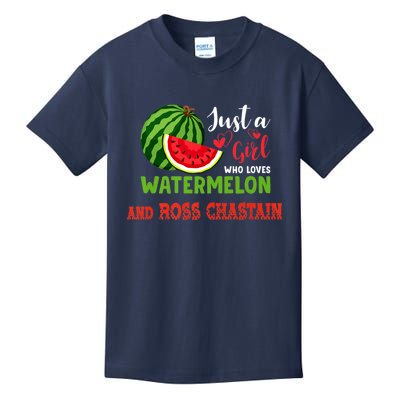 JUST A GIRL WHO LOVES WATERMELON AND ROSS CHASTAIN Premium Kids T-Shirt