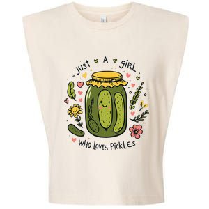 Just A Girl Who Loves Pickles Garment-Dyed Women's Muscle Tee