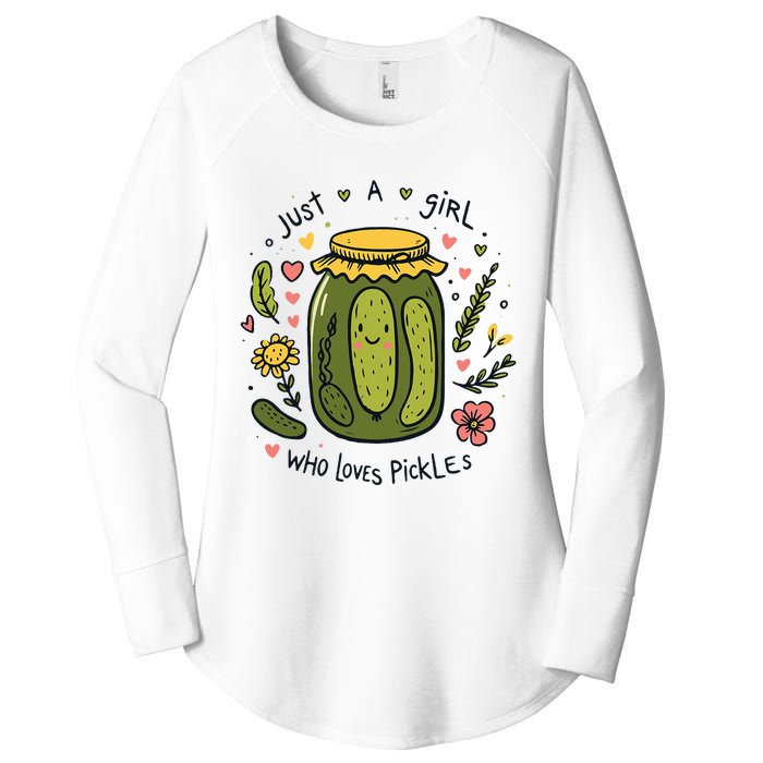 Just A Girl Who Loves Pickles Women's Perfect Tri Tunic Long Sleeve Shirt