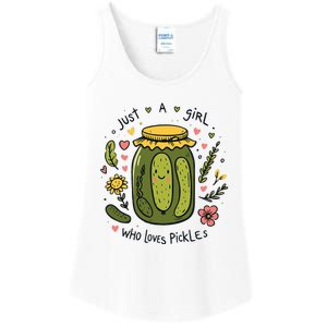 Just A Girl Who Loves Pickles Ladies Essential Tank