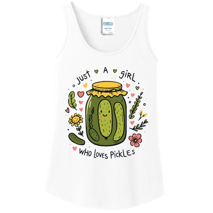 Just A Girl Who Loves Pickles Ladies Essential Tank