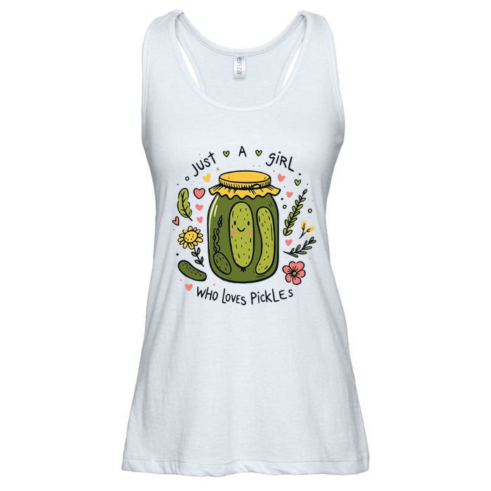 Just A Girl Who Loves Pickles Ladies Essential Flowy Tank