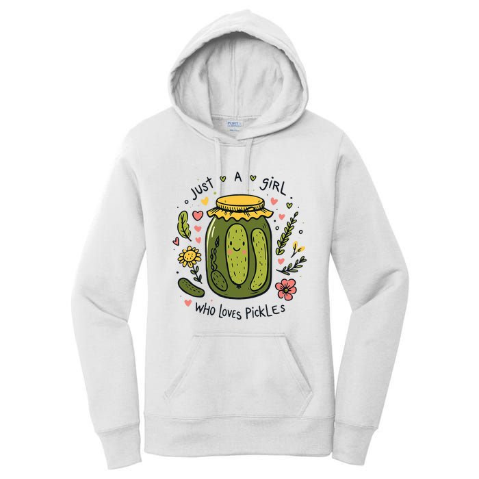 Just A Girl Who Loves Pickles Women's Pullover Hoodie