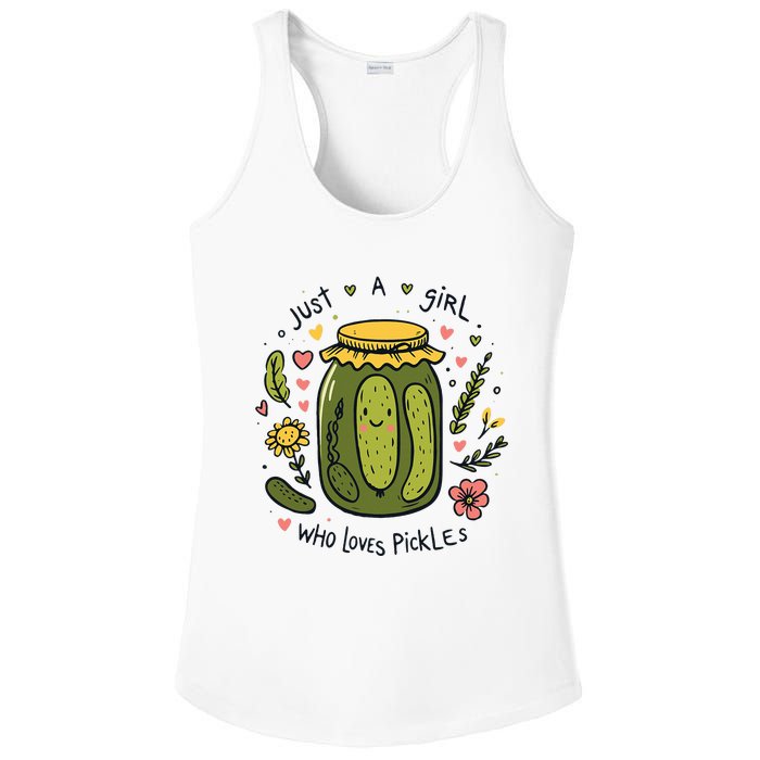 Just A Girl Who Loves Pickles Ladies PosiCharge Competitor Racerback Tank