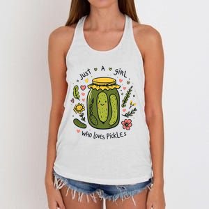 Just A Girl Who Loves Pickles Women's Knotted Racerback Tank