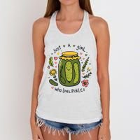 Just A Girl Who Loves Pickles Women's Knotted Racerback Tank