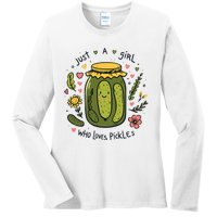 Just A Girl Who Loves Pickles Ladies Long Sleeve Shirt