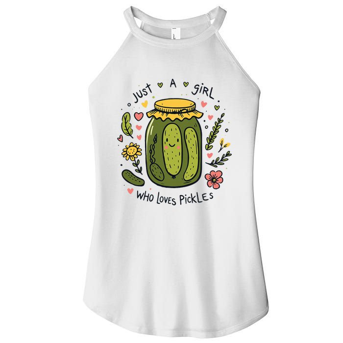 Just A Girl Who Loves Pickles Women's Perfect Tri Rocker Tank