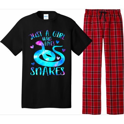 Just A Girl Who Loves Snakes Theme Cute Snake Lover Galaxy Cute Gift Pajama Set