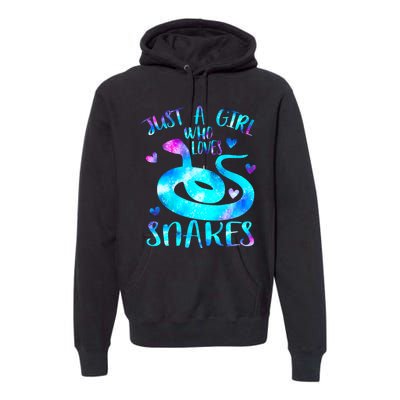 Just A Girl Who Loves Snakes Theme Cute Snake Lover Galaxy Cute Gift Premium Hoodie