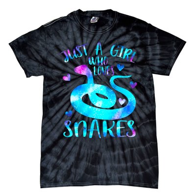 Just A Girl Who Loves Snakes Theme Cute Snake Lover Galaxy Cute Gift Tie-Dye T-Shirt