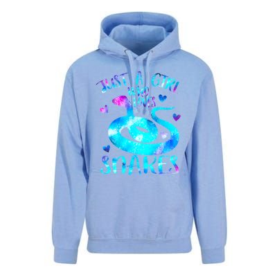 Just A Girl Who Loves Snakes Theme Cute Snake Lover Galaxy Cute Gift Unisex Surf Hoodie