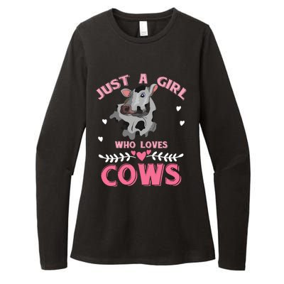 Just A Girl Who Loves Cows Cool Gift Womens CVC Long Sleeve Shirt