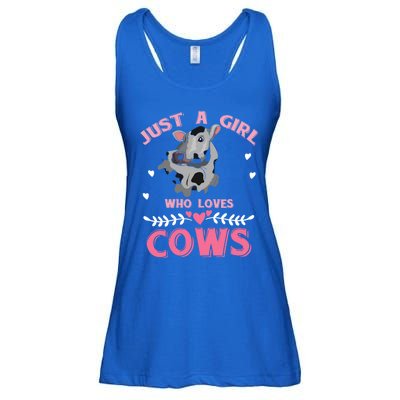 Just A Girl Who Loves Cows Cool Gift Ladies Essential Flowy Tank