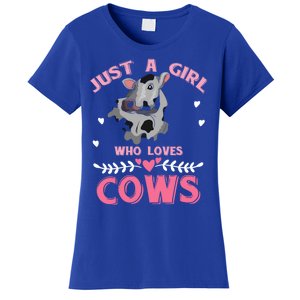 Just A Girl Who Loves Cows Cool Gift Women's T-Shirt