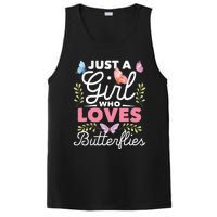 Just A Girl Who Loves Butterflies Nature Butterfly Lover PosiCharge Competitor Tank