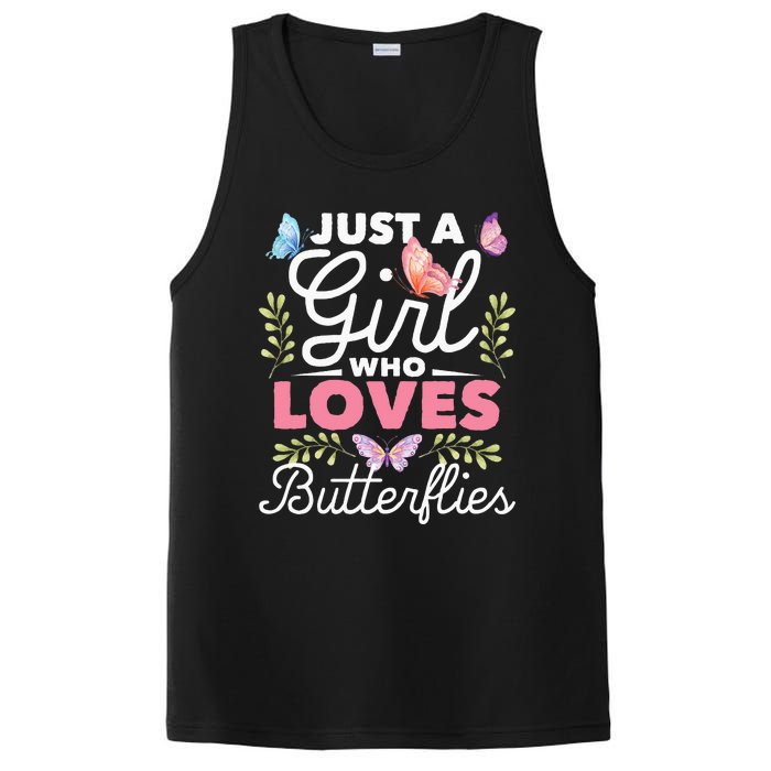 Just A Girl Who Loves Butterflies Nature Butterfly Lover PosiCharge Competitor Tank